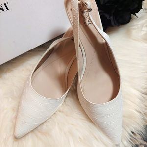 Alfani sling back white shoes